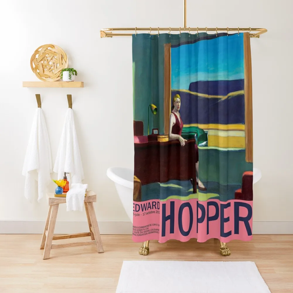 

Edward Hopper - Western Motel - Minimalist Exhibition Art Poster Shower Curtain Bathroom Shower Set Bathroom For Shower Curtain