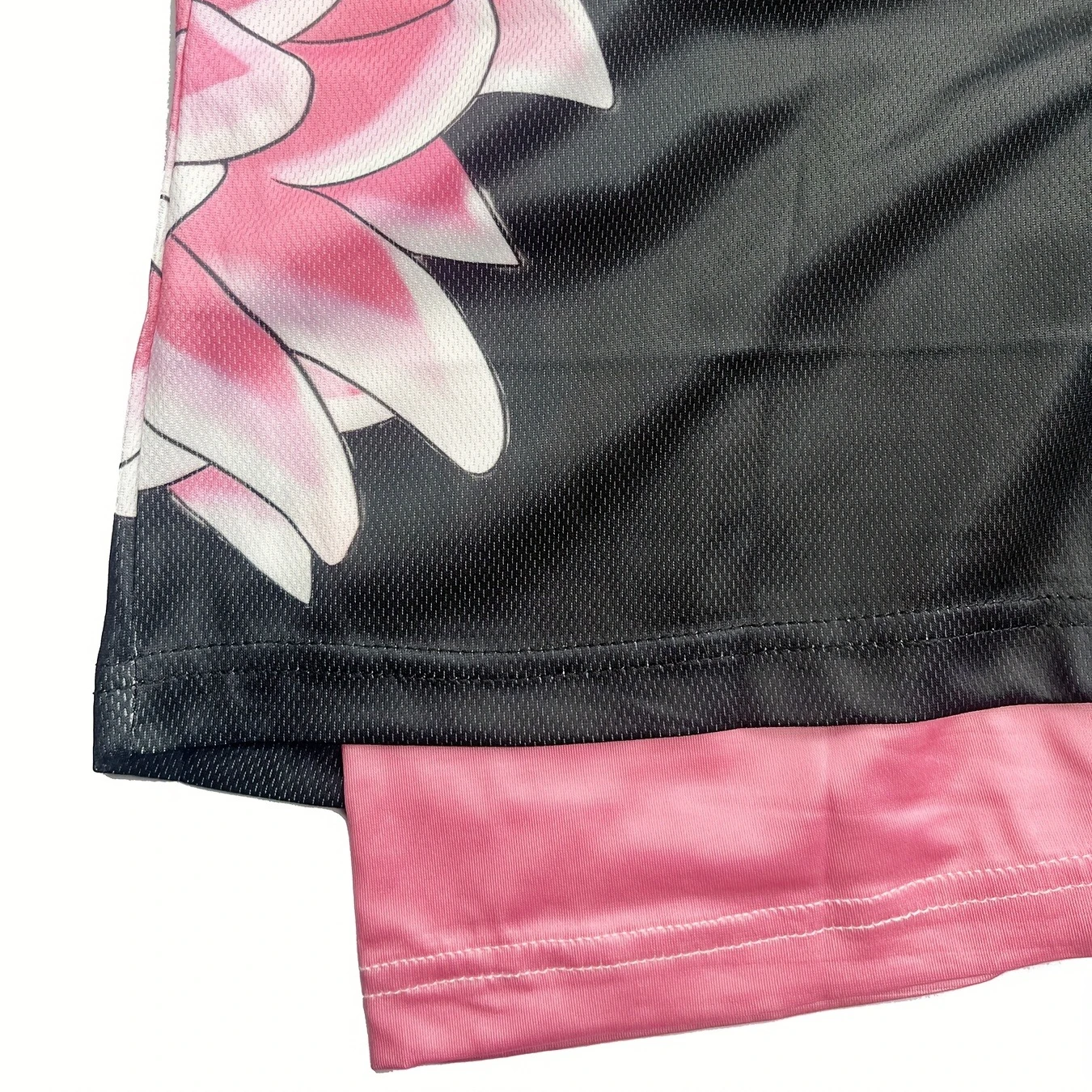 กางเกงขาสั้นลายการ์ตูนวันพีซ โดฟลามิงโก้ แบบสองชั้น สำหรับผู้ชาย เหมาะสำหรับออกกำลังกาย แห้งเร็ว สวมใส่สบาย น้ำหนักเบา