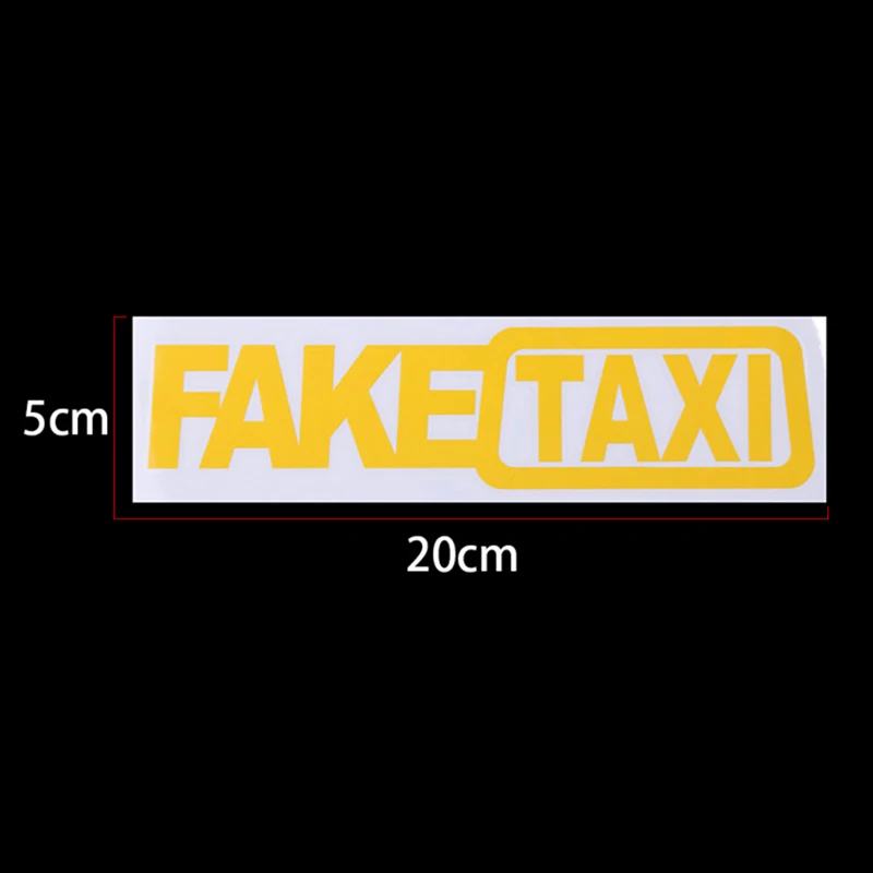 FAKE TAXI Reflective Car Auto Sticker Window Van Vinyl Decal Self Adhesive Emblem Badge For Honda Toyota VW Styling