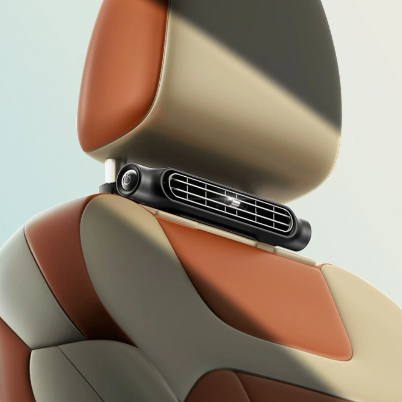 Car Seat Fan Compact Vehicle Accessory Air Cooler Perforated