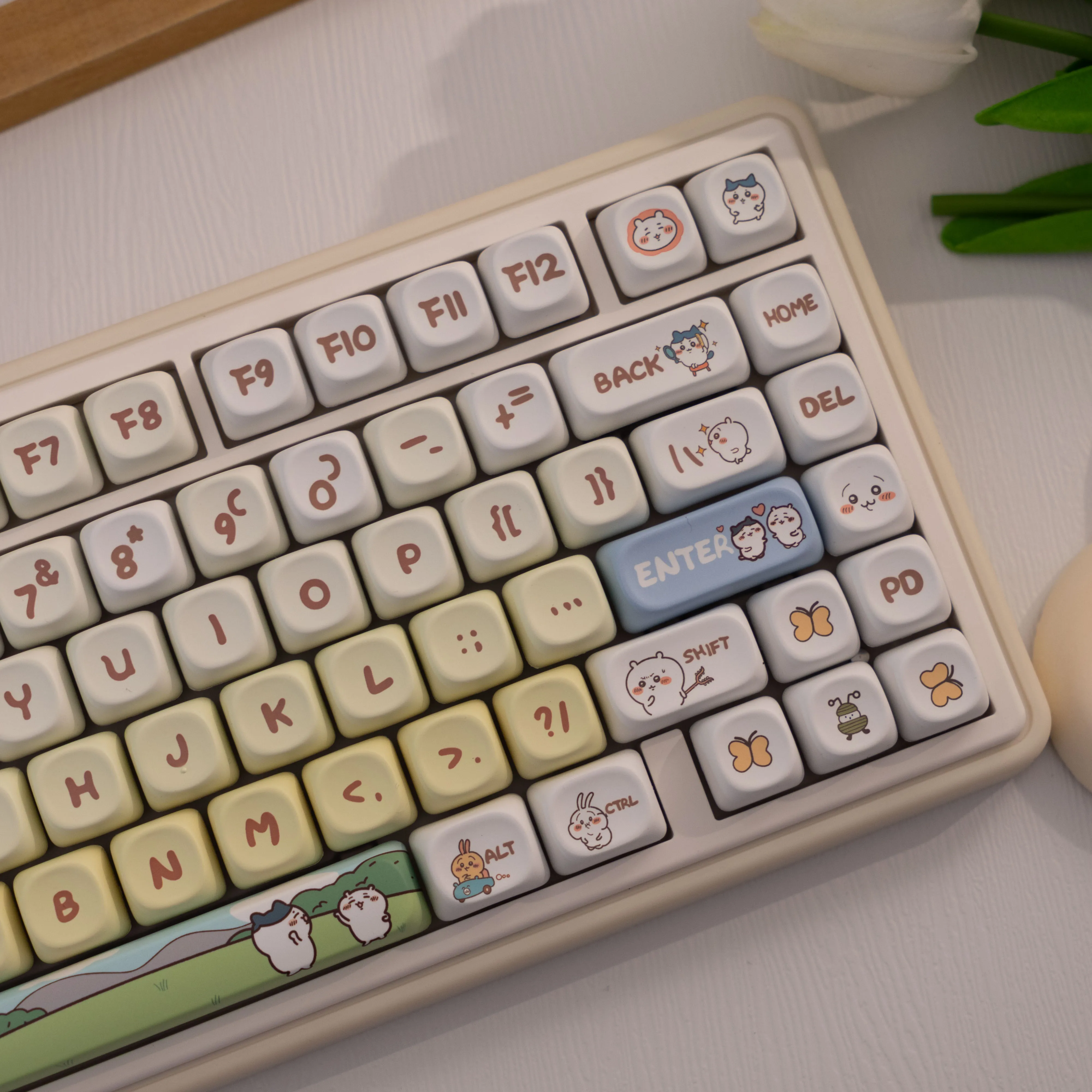 145-key Xiao Themed PBT Keycap Dye-Sublimation, MOA Profile Contour，Compatible with MX for  Keyboard Fit 61/64/68/87/96/104/108