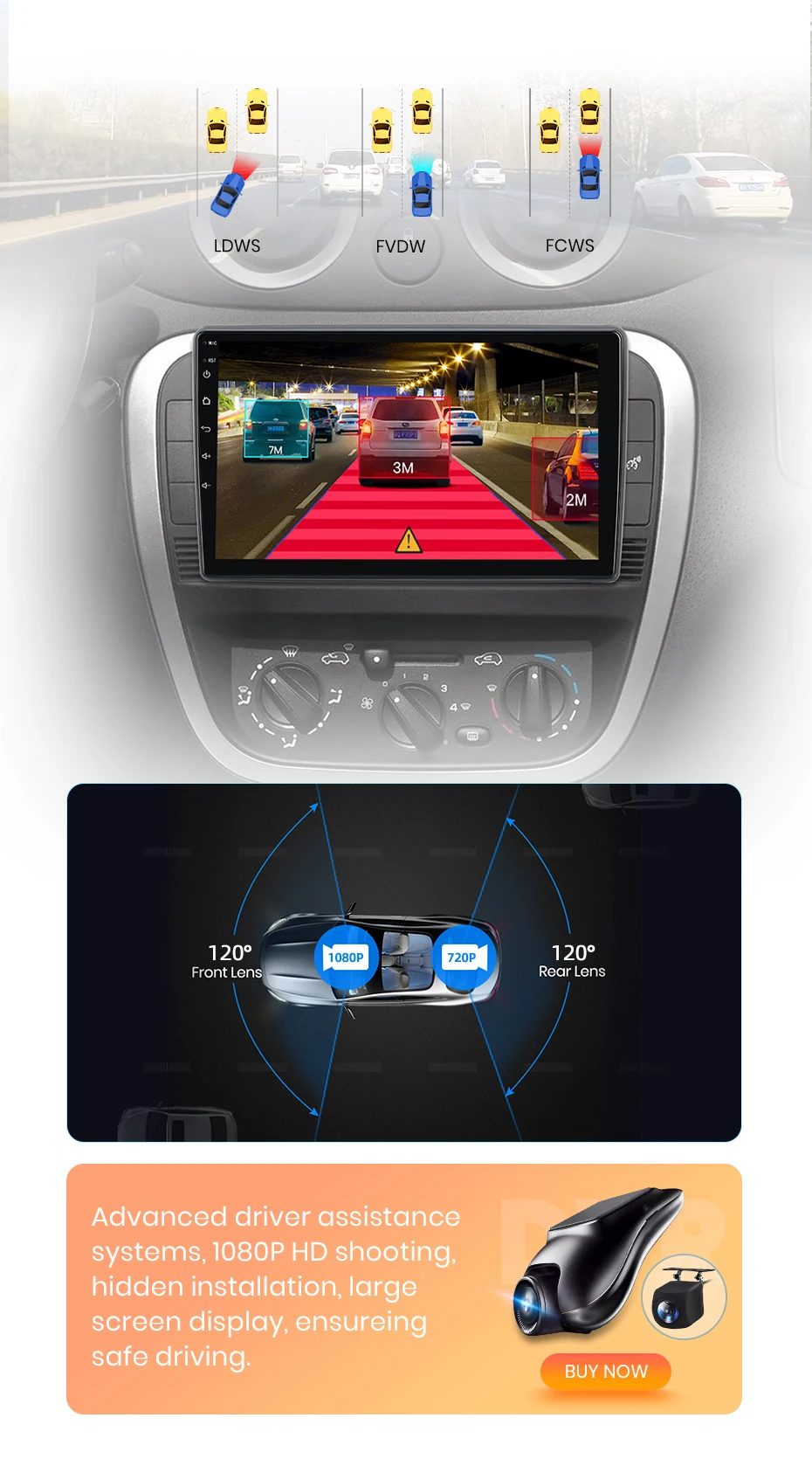AWESAFE Kabelloses CarPlay Android Radio für Citroen C2 C3 2001-2010 mit GPS-Navigation Bluetooth WiFi Schnellstart DSP FM Plug & Play – Detail 24