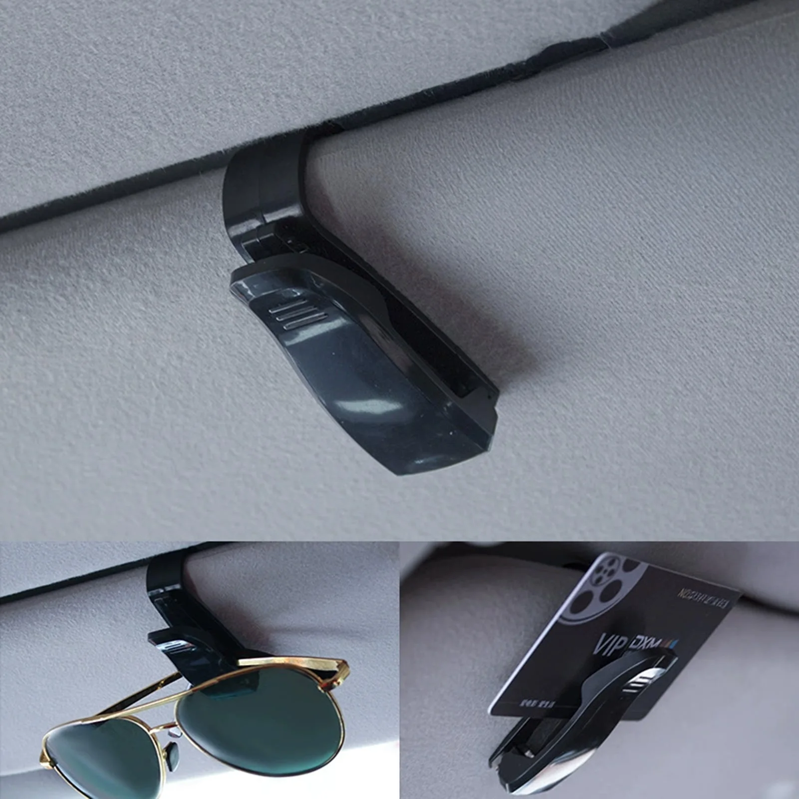 Sunglasses Organizer for Car Space Saving 2 in 1 with Card Holder Design for Car Truck Pickup SUV Visor