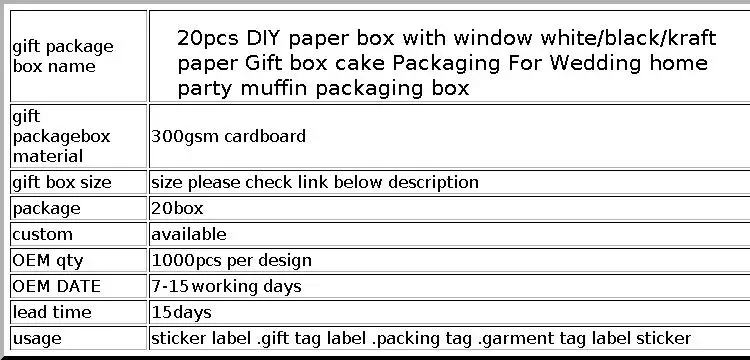 10pcs DIY HANDMADE Multi Size Paper Gifts Boxes Kraft Blank Candy Wedding Cake Package Kraft Home Party Supplies Box Package