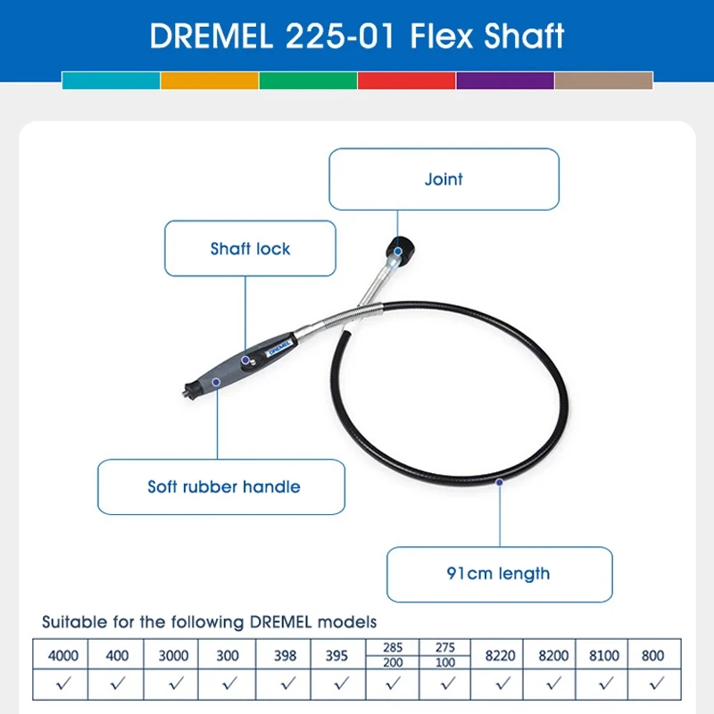 Dremel Electric Grinder/Engraver Adapter Flexible Shaft for Dremel Multi-Tool 225-01 Rotary Tool Accessory