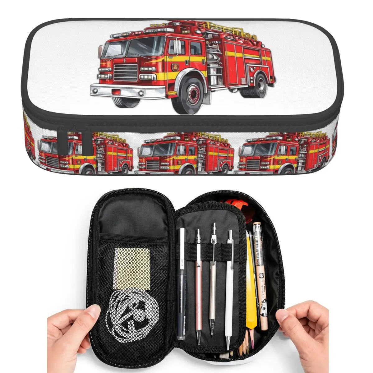

Fire Truck Theme Pencil Cases for Students Pen Box Pencil Bag Big Capacity Pencil Pouch Pen Holder