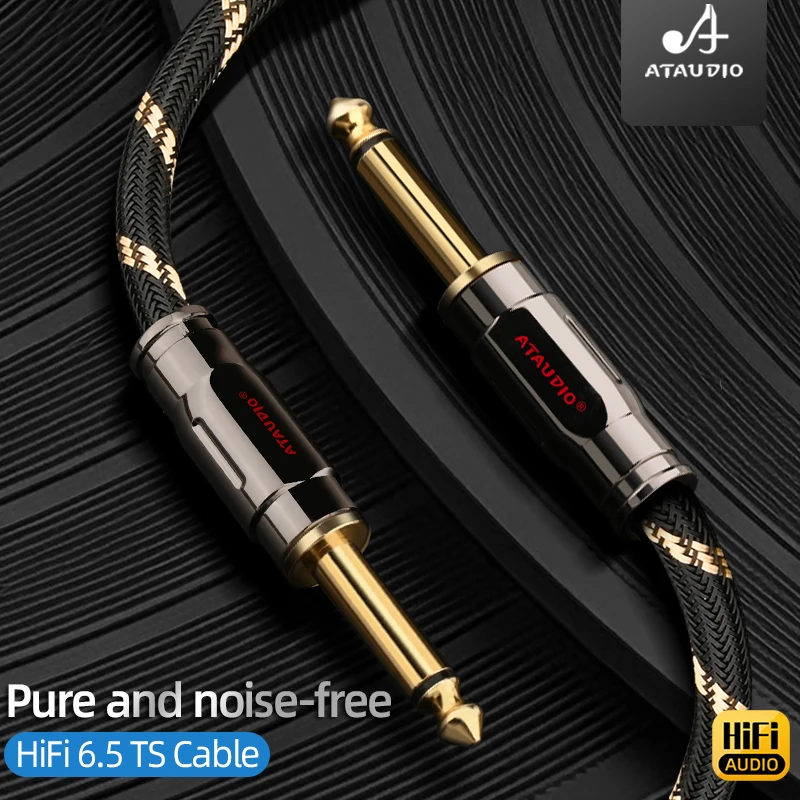 

Кабель для гитары AUX 6,5 мм HiFi, аудиокабель TS 6,35 мм (штекер-штекер) для гитары, динамика, микшера