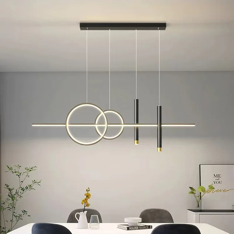 Restaurant Lighting 100cm Long Strip Decoration Dining Table Light Living Room Restaurant Modern LED Pendant Light Fixture Ligh
