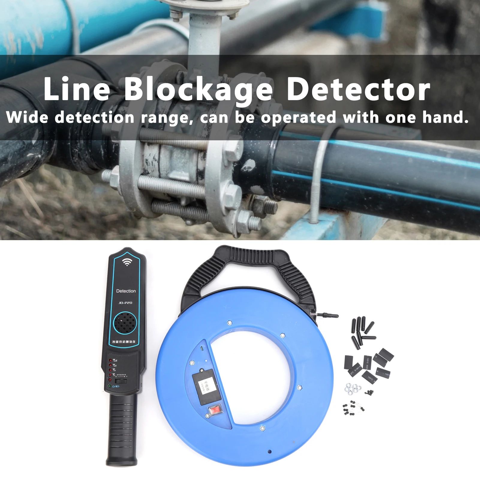 Line Blockage Detector Home Pipe Pipeline Portable Plugging Clogging Tester Detecting Tool Pipe Clogging Detect Tool