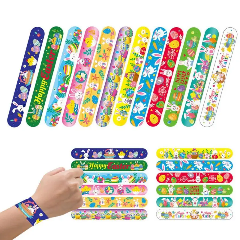 1 Buah Gelang Jepret Kelinci Telur Hadiah Pesta Gelang Tamparan Tema Selamat Paskah Hadiah Pesta Liburan Perlengkapan Pesta Ulang Tahun Anak