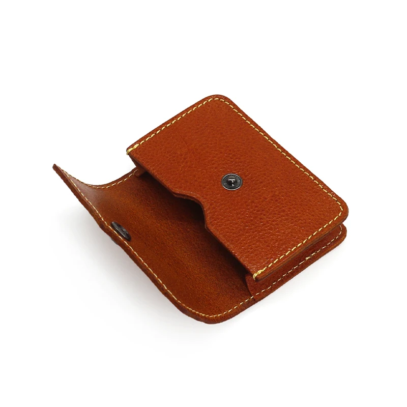 Etui na dokumenty ręcznie robione torebki na karty kredytowe ze skóry bydlęcej Organizer w stylu Vintage portmonetka Mini portfele — zdjęcie 5