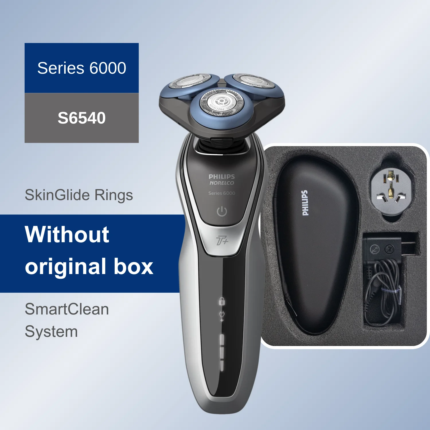 

Philips Norelco Razor Shaver series 6000 S6540, Wet & Dry, No original packaging, Quick Charge