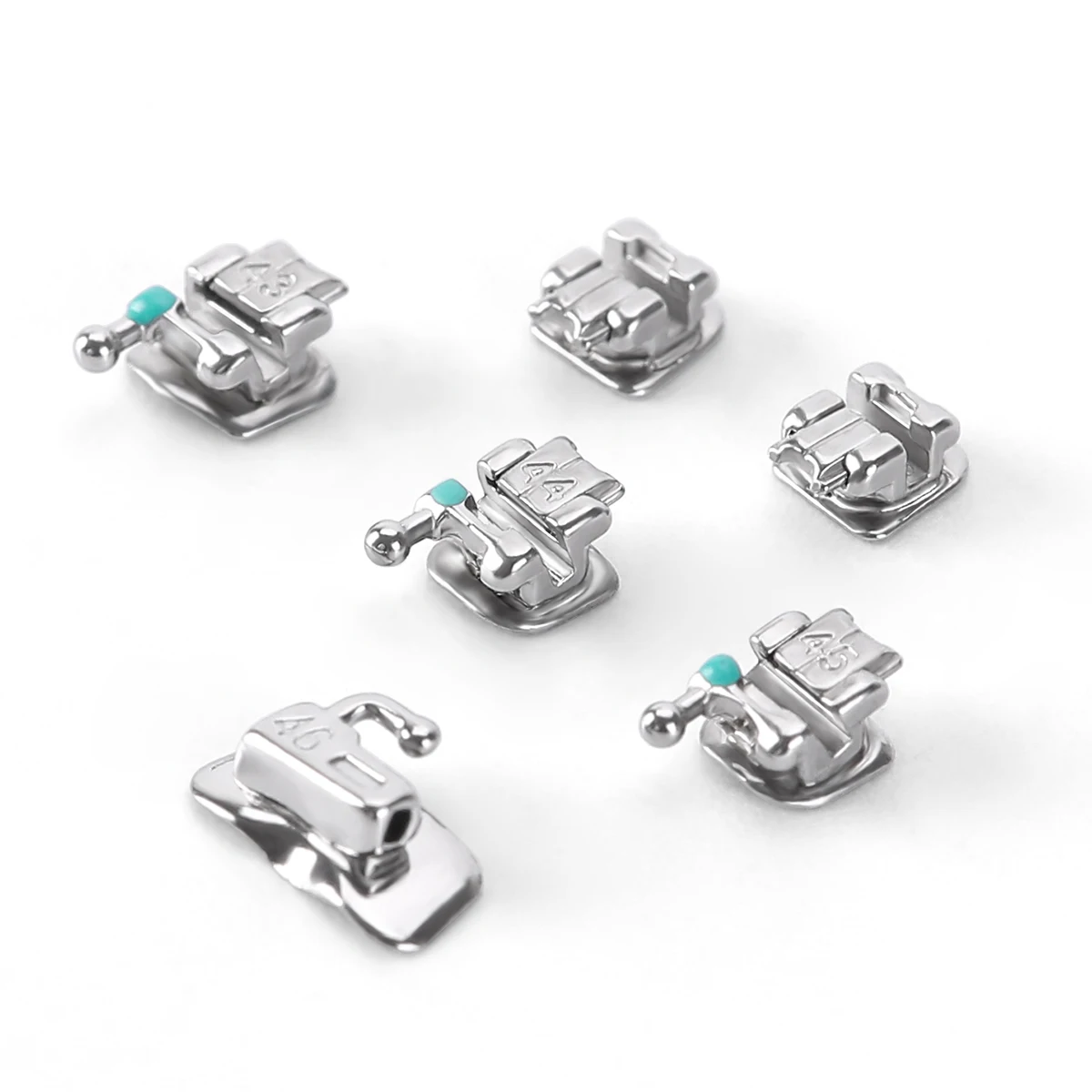 24PCS AZDENT Dental Klammern Kieferorthopädische Zahnspangen Selbstligierende Mesh Basis Mini Roth/MBT 0,022 Haken 3-4-5 & Bukkalröhrchen Zahnmedizin – Detail 8
