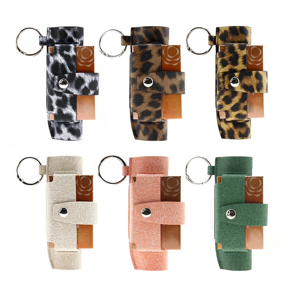 Black Canvas/Leather/Leopard Protective Cases for IQOS ILUMA One with Cigarette Storage Carrying Bag