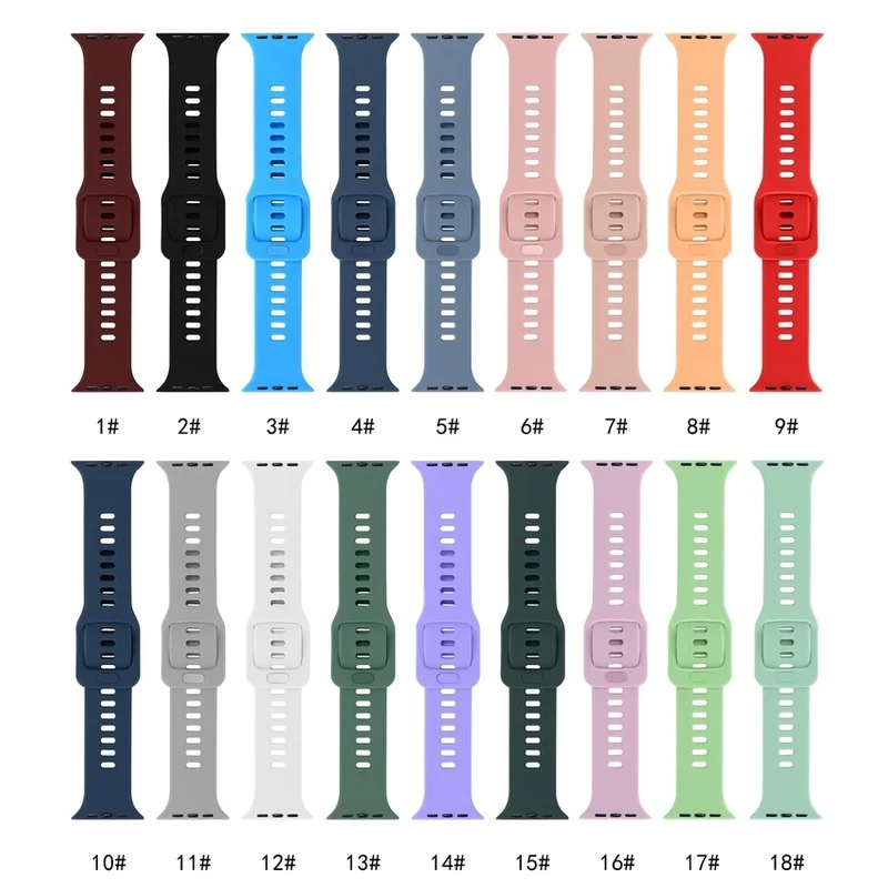 Nuovo cinturino in Silicone morbido con Design a fibbia per Apple Watch Series 7/6/SE/5/4/3/2/1 cinturino di ricambio iWatch cinturino Apple Watch