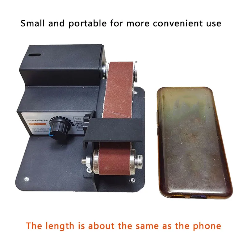 DIY Electric Belt Sander Grinder Polishing Cutting Knife Edge Sharpener Miniature Angle Grinder Desktop Household