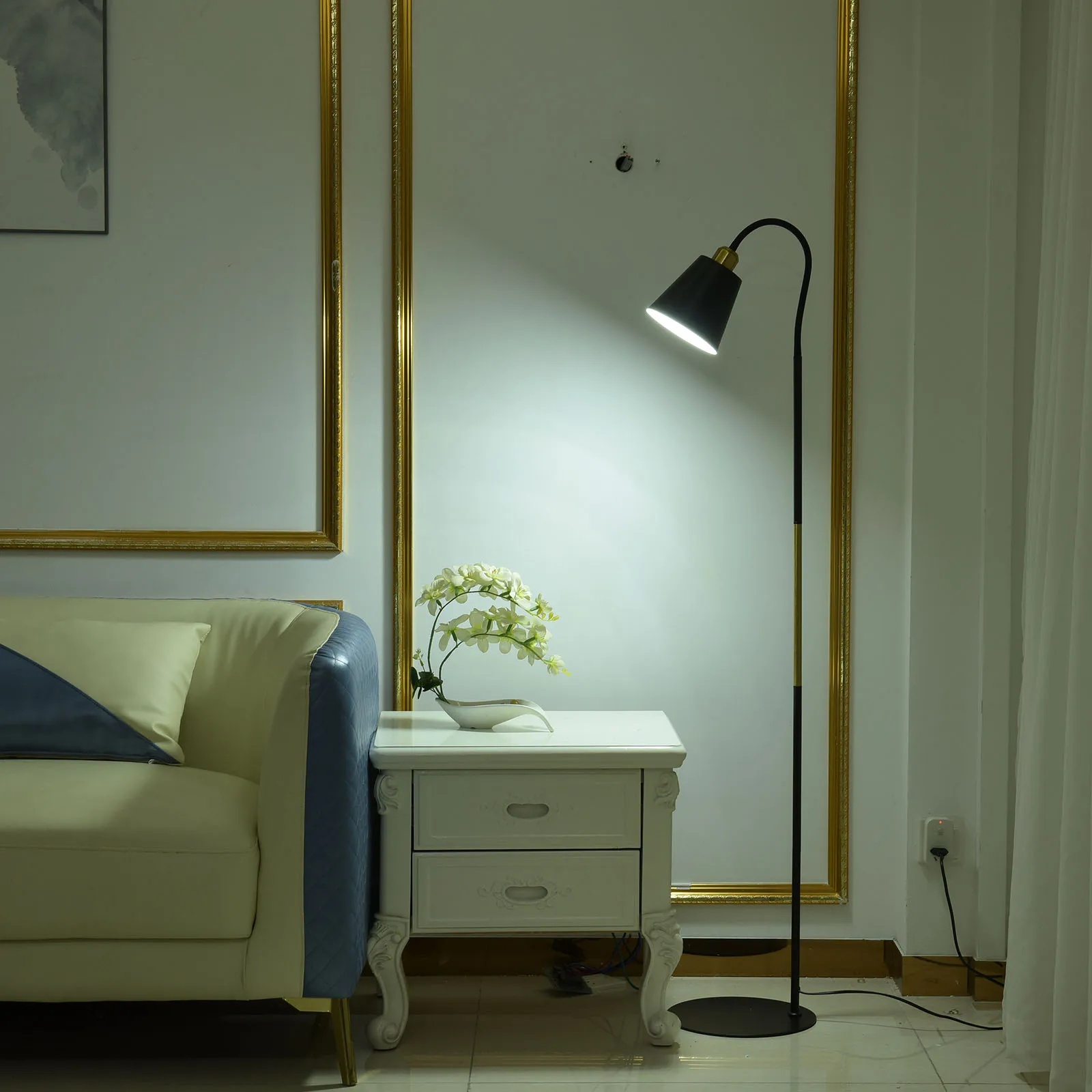 Shineslay lampadaire lampe sur pied moderne E26 ampoules pour chambre salon bureau lampe de lecture