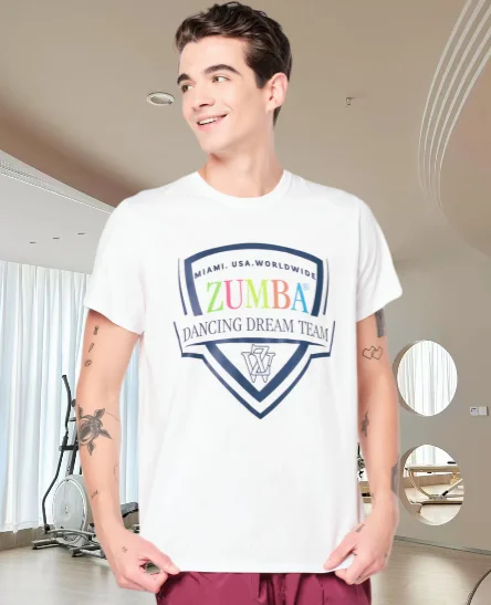 

Summer Breathable and Comfortable T-shirt Fashionable Luxury Big-name Cotton T-shirt Zumba Men's and Women's Fitness Sports New