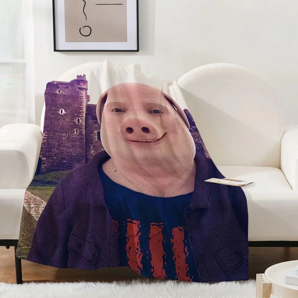 John Pork Fluffy Soft Blankets & Throws Cute Blanket Plaid Luxury Cover Throw Sofa Knee Microfiber Star H Anime Child Home