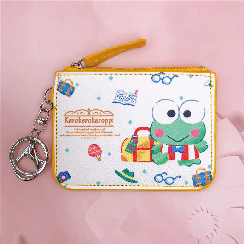 Sanrio Carteira Coin Purse, Saco de Cartão Chaveiro, Mini Bolsa, Titular do cartão de identificação, Caixa do cartão bancário, Chaveiro Pingente,