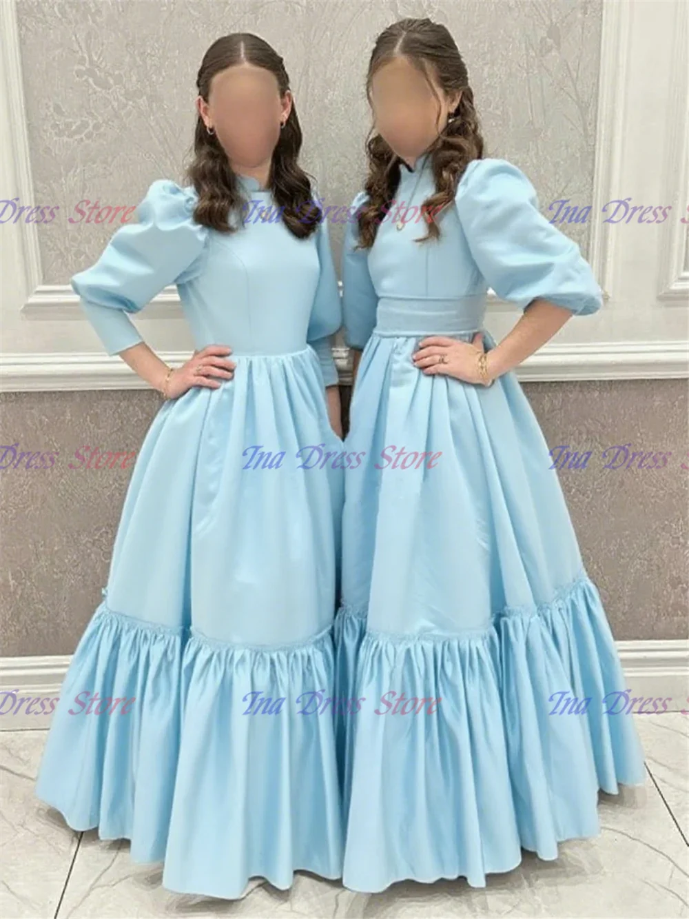 

Качественное элегантное платье маленькой принцессы для крещения и причастия, платье с цветочным узором для девочек, фиолетовое атласное пышное детское вечернее платье на день рождения