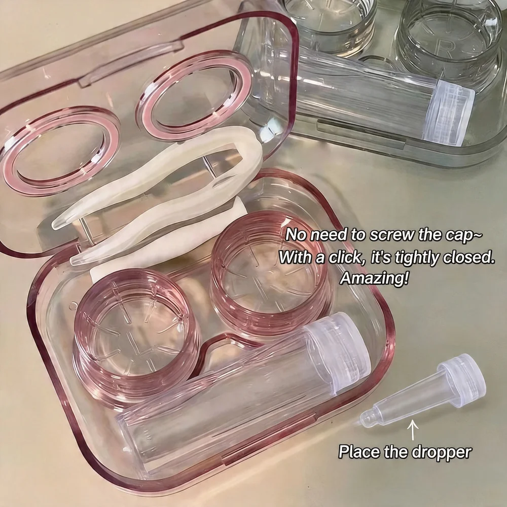 Lenses Storage Box High-Quality Eye Contacts Container Contact Lens Holder Compact Contact Lens Cases For Office Travel Purse