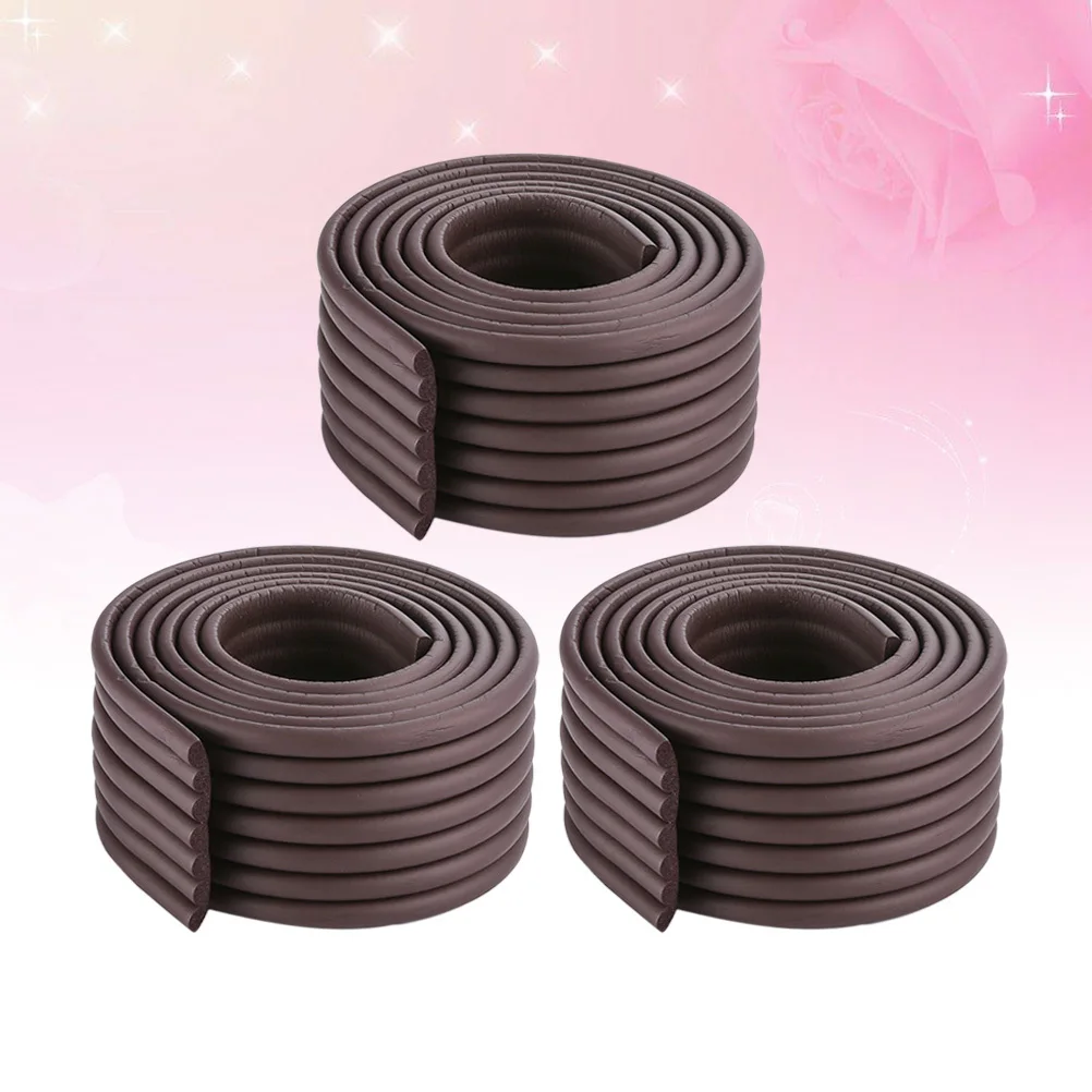 

3 шт. утолщенная W-образная угловая защита, простая установка, максимальная семейная защита, бампер от столкновений, коричневый