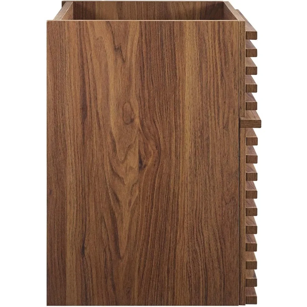 Mobile da bagno da parete in noce da 18 pollici senza lavabo