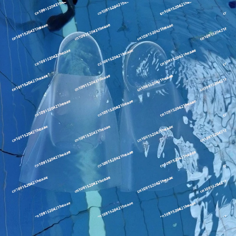 Suitable for Full Clear Silicone Swim Fins - 2026 Upgraded Short Design for Snorkeling & Lap Swimming, Neutral Buoyancy
