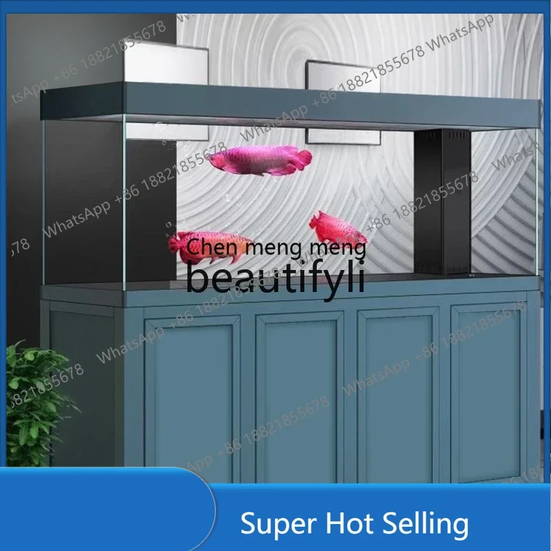 

c6601 Large aquarium household living room ultra-white glass bottom filter water-free professional arowana tank