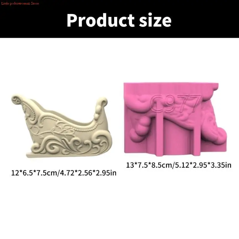 F92D سيليكون أواني الزهور قالب عيد الميلاد مزلقة شكل زارع نباتات قالب زهرية قوالب مناسبة للمشاريع الحرفية اليدوية #6