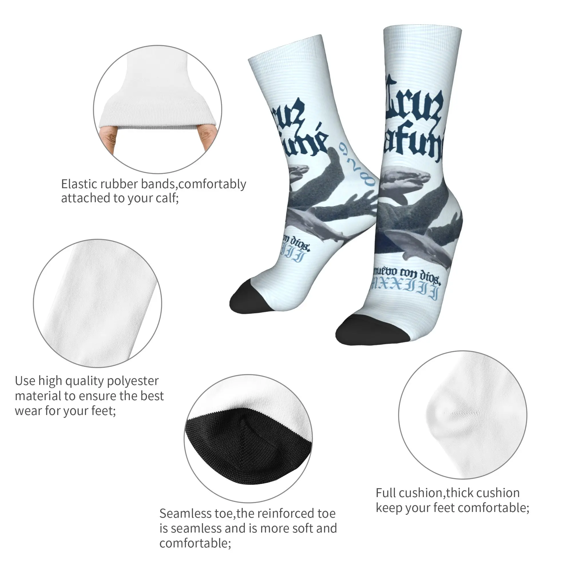 الإسبانية كيفيدو الموسيقى المغني الجوارب جوارب الموضة النساء الرجال لينة تنفس سكيت الجوارب الربيع تصميم عدم الانزلاق الجوارب #6