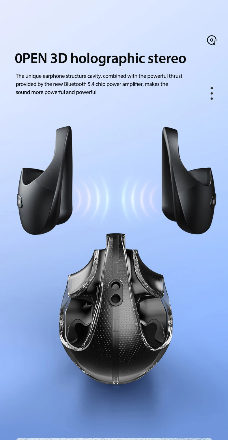 MINISO X15 PRO OWS Bluetooth-Headset 5.4 Bluetooth-Kopfhörer, Knopfsteuerung, Geräuschunterdrückung, Ohr-Hängekopfhörer mit Mikrofon – Detail 5