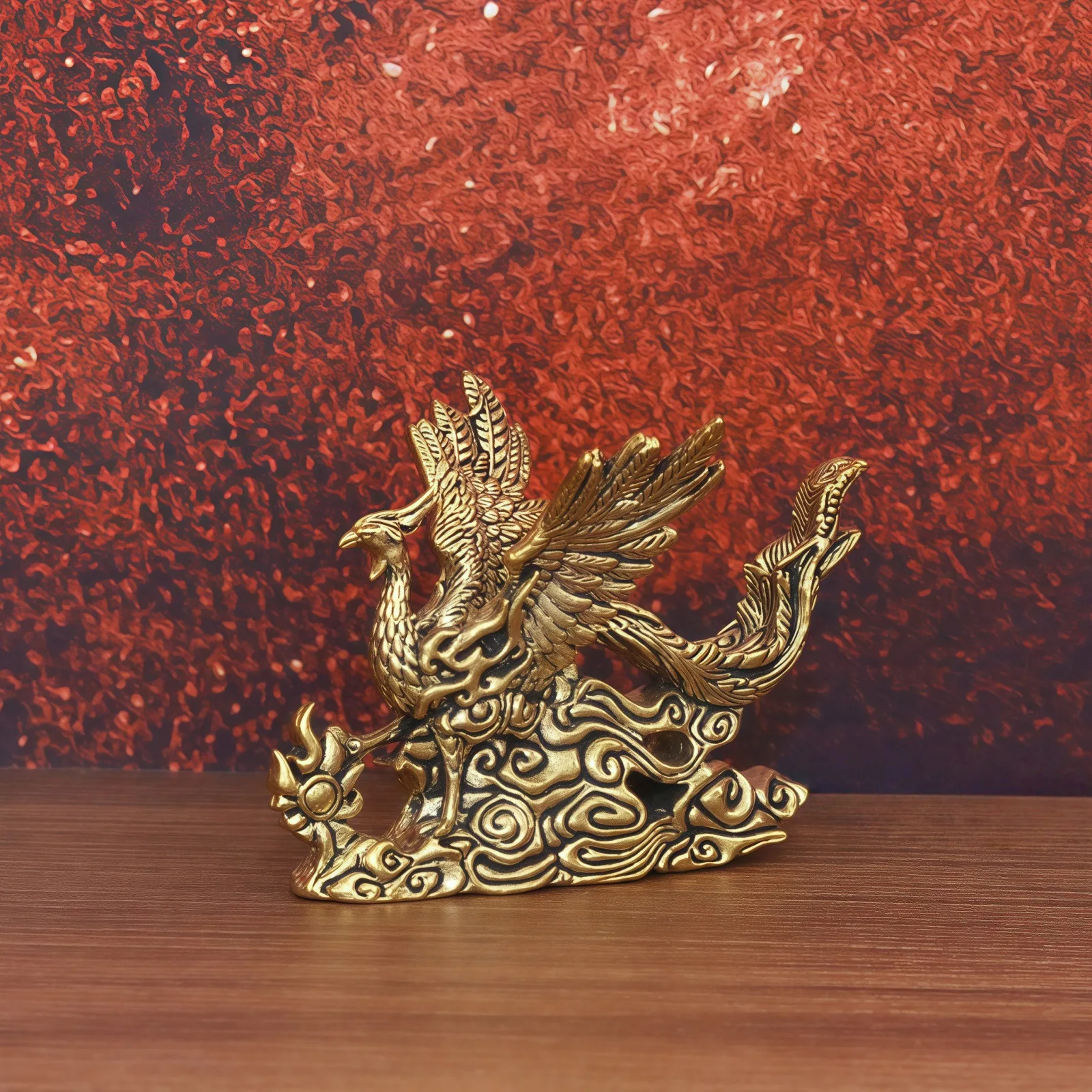 Figure Home Decor Phoenix Statue Decoration Living Room Tea Pet Desktop Home Furnishings Phoenix Mascot Decorations