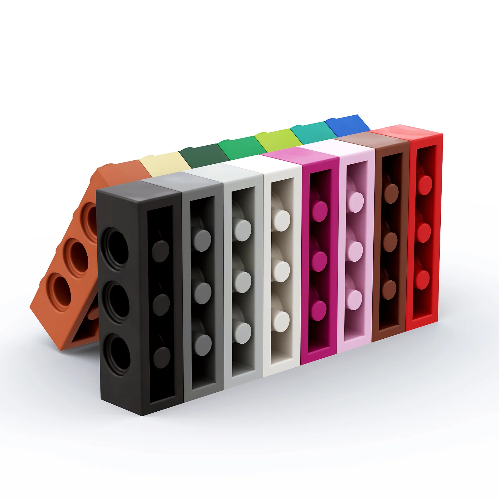 1 Pcs Gebäude Blöcke 3701 1x4 mit Löcher Ziegel Sammlungen Groß Modulare GBC Spielzeug Für Hohe-Tech MOC Set