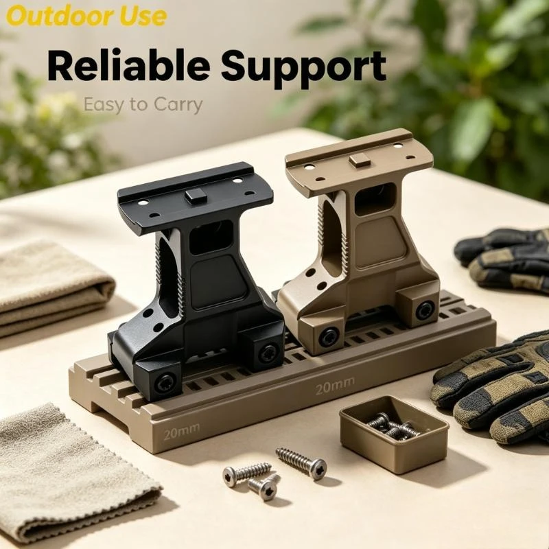 20mm Picatinny Rail Elevated Mount Base Universal Height Increase Sight Spacer Support Bracket