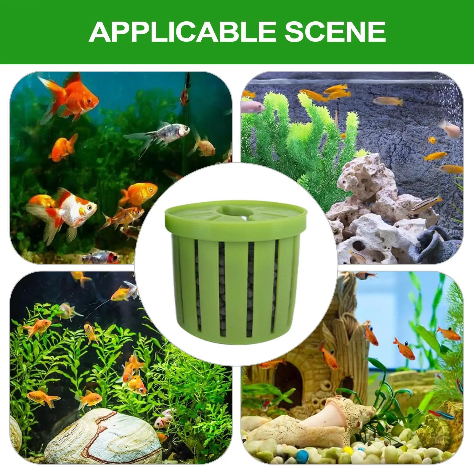 4 Stück Aquarium-Pflanzentöpfe mit Schwamm-Saugnäpfen, atmungsaktiv, wasserdurchlässig, für Zuhause, Fischbecken, Pflanzentöpfe, Halter – Detail 7