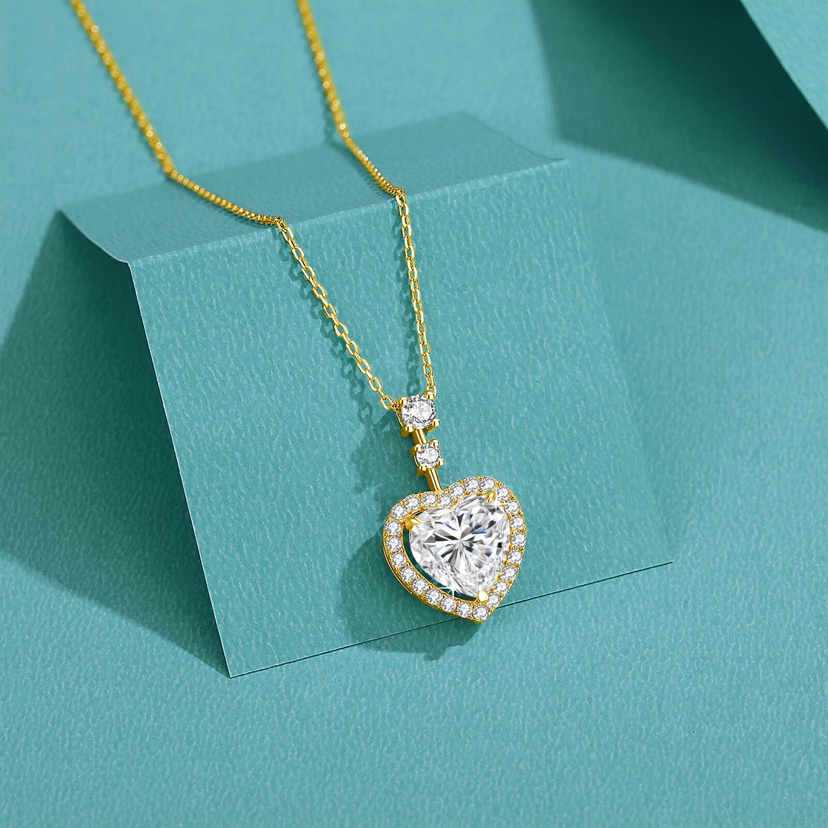D VVS1 4.0CT Moissanite Love Heart Pendant Necklace for Women Real 925 Sterling Silver Chain Fine Jewelry Wedding Gift Collares
