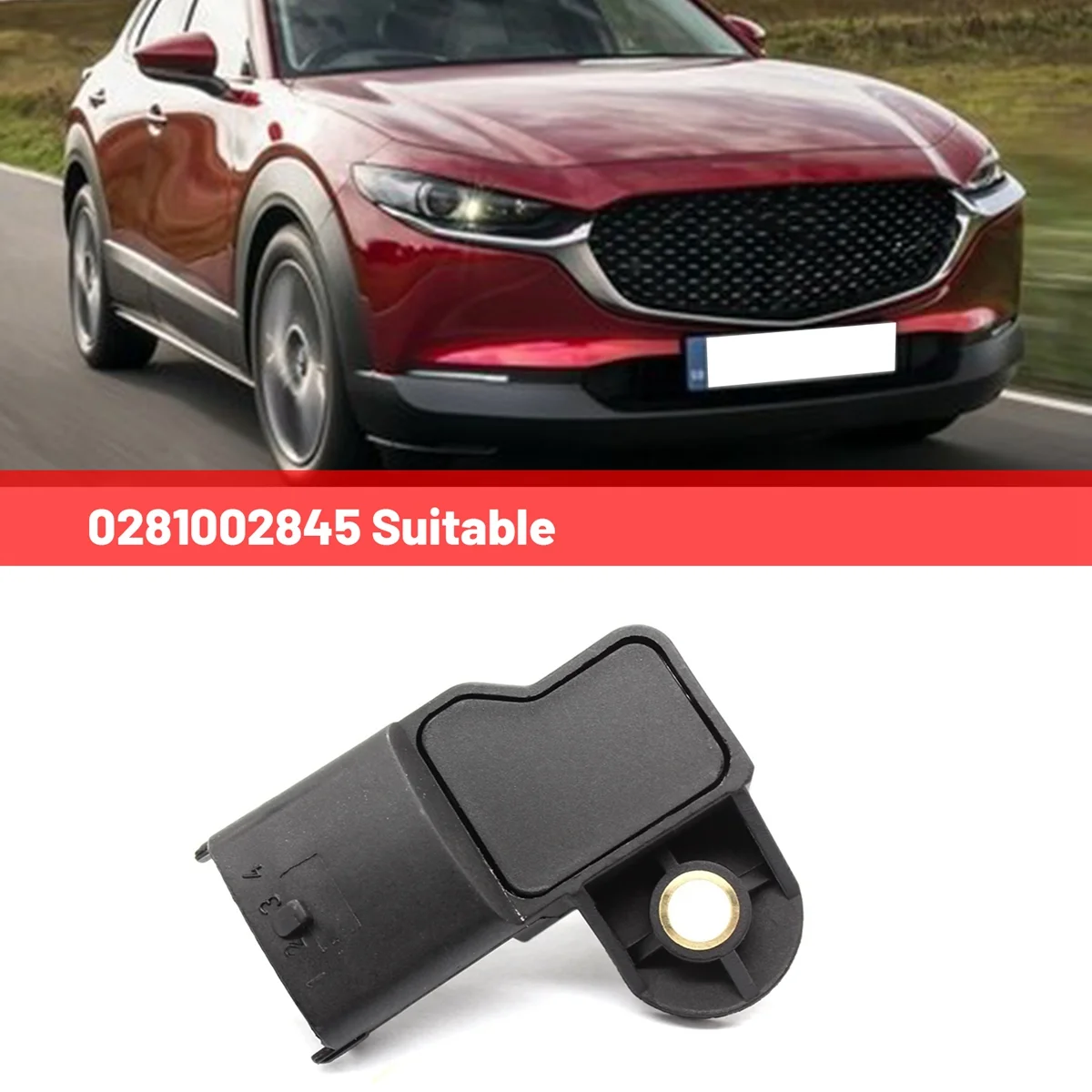 Sensor de presión de aire de admisión para coche, accesorio con mapa, para Ford Mazda, 0281002845