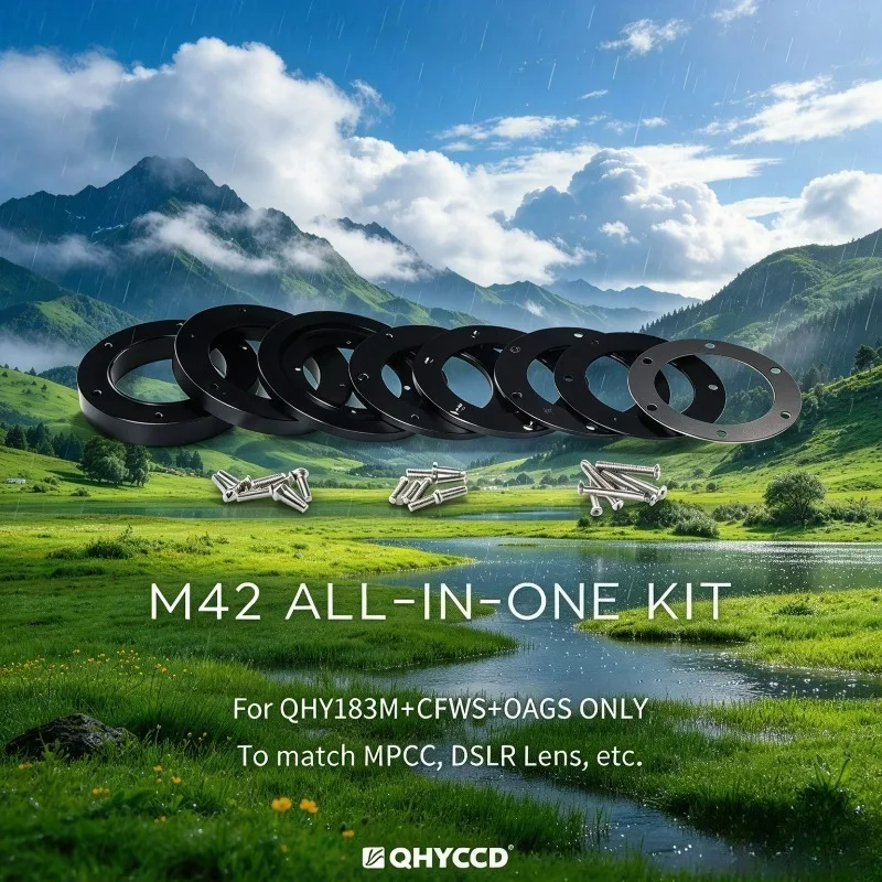 QHYCCD M42 All-In-One Adapter Kit for QHY183M DSLR Lens with CFWS And OAGS Compatible with MPCC