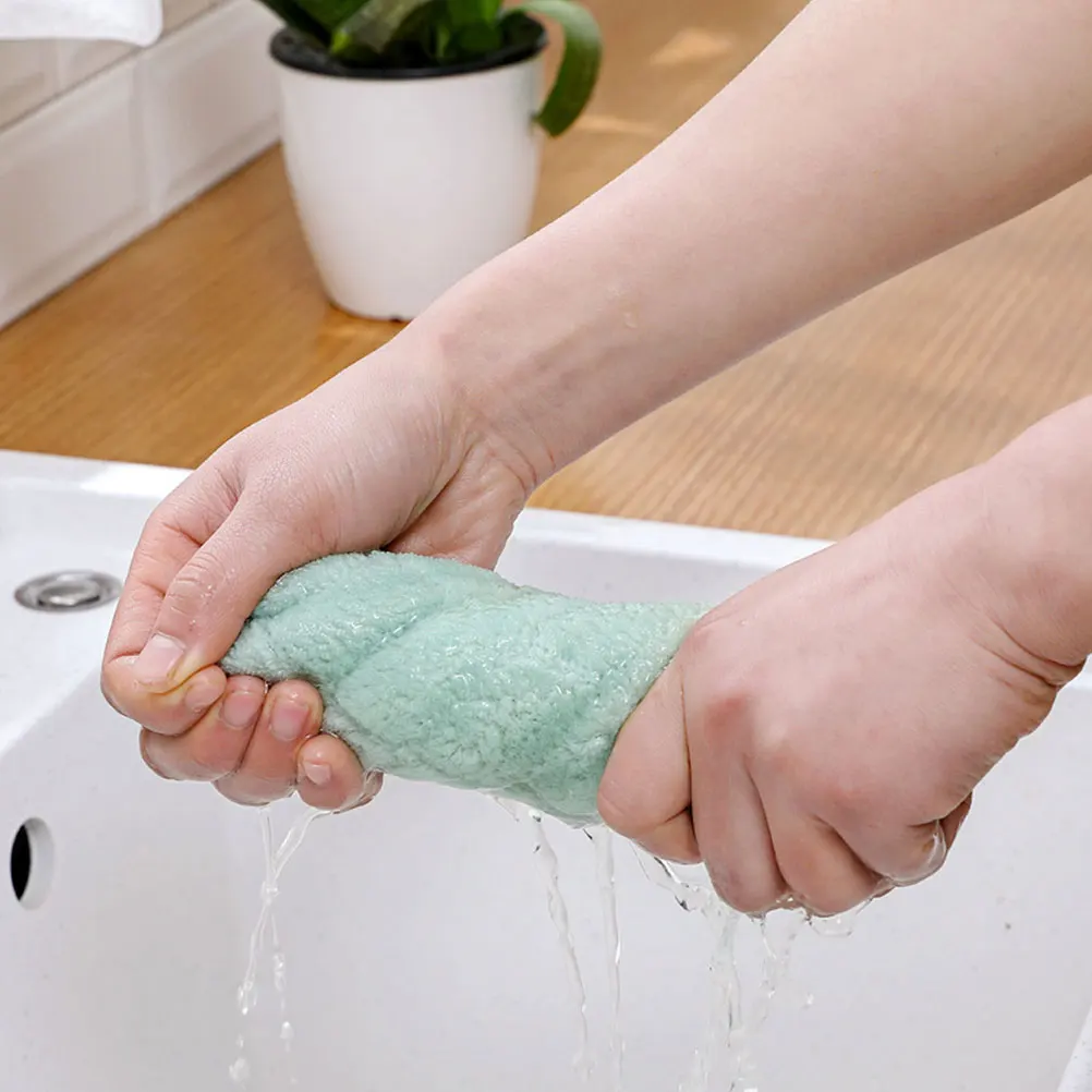 

20pcs Microfiber Dish Towels Water Absorbent Cleaning Cloths Strong Decontamination Kitchen Washing Towels Thick Double Layer