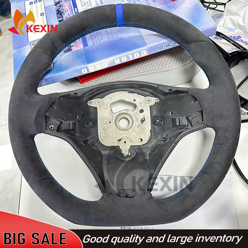 Suitable for BMW E90 E91 E92 E93 E87 E8X E82 steering wheel, all plush flat bottomed steering wheel