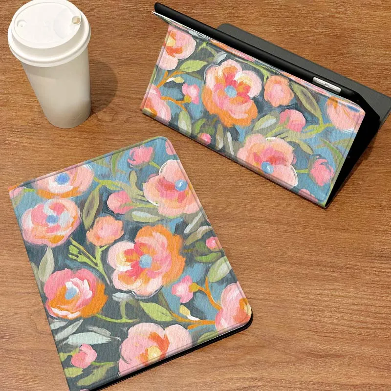 

Чехол для планшета Samsung Galaxy Tab A7 A A9 A11 S6 A11 A8 S11 Lite Plus 10,4 10,5 дюймов с рисунком розовых цветов в мультяшном стиле