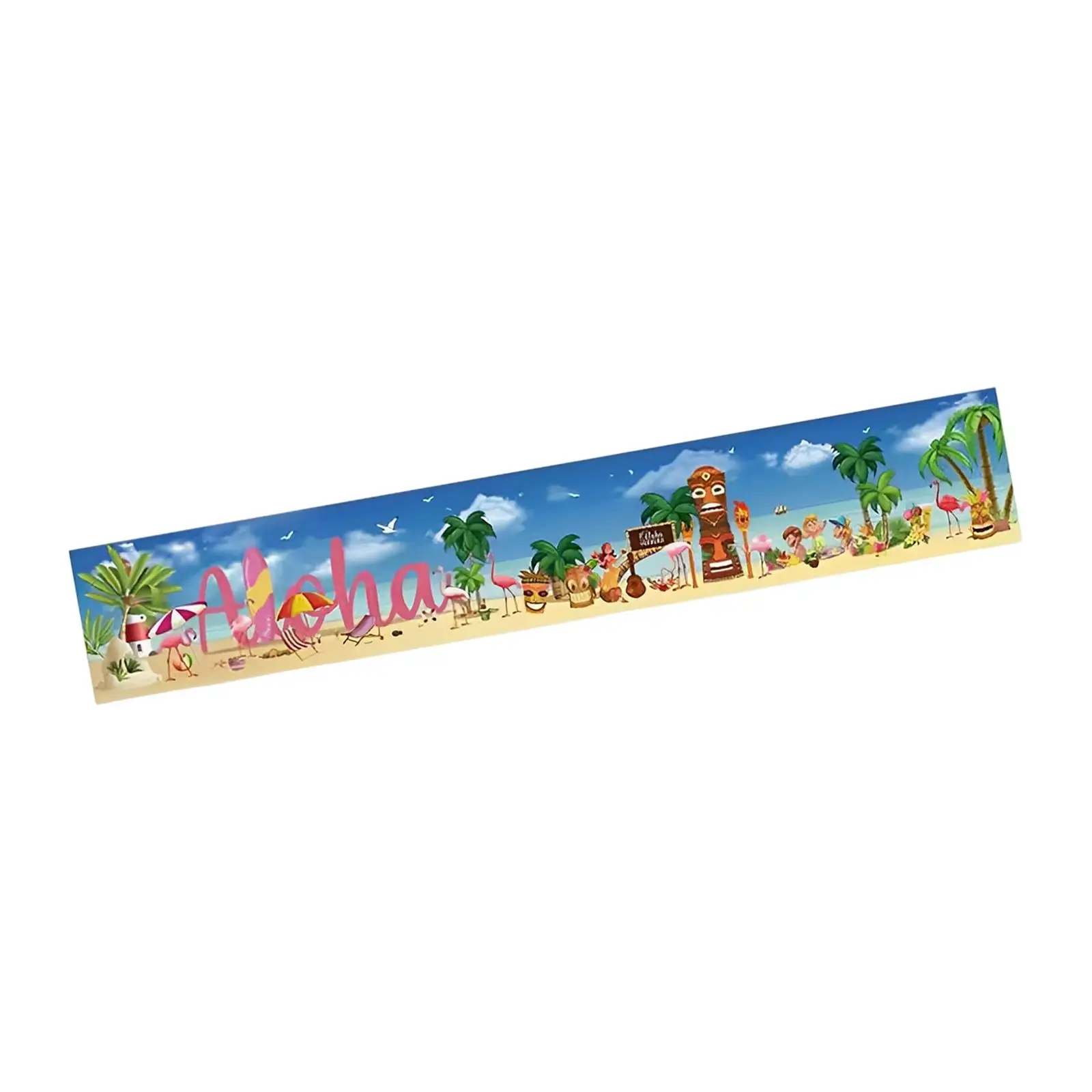 Summer Birthday Banner Supplies 50x300cm Beach Aloha Backdrop Banner