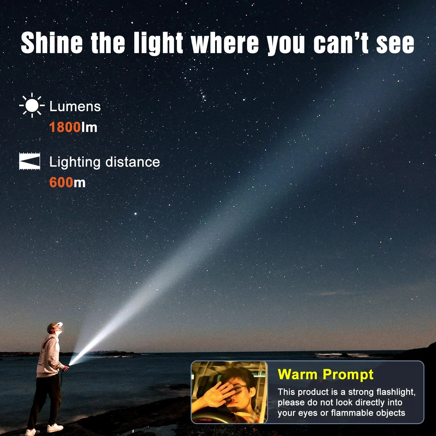 Ripsshine TL2 1800LM Tactical Flashlight SFT40 LED USB-C Rechargeable 21700 IP68 Waterproof EDC Torch for Hunting Camping