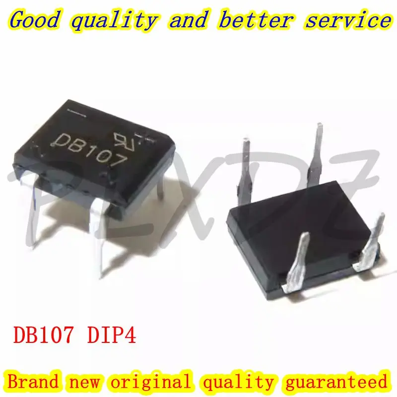 10-100pcs DB107 DIP4 Bridge Rectifiers 1000V 1A rectifier Single-phase bridge rectifier bridge stack
