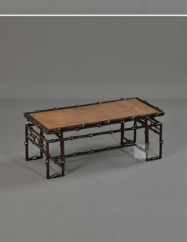 Ming et Qing Dynasties unk Table de bureau en bambou pour salle d'étude