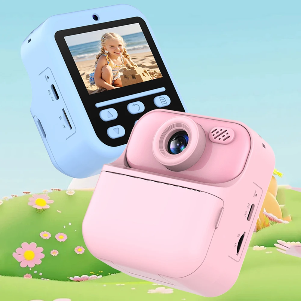 즉석 인쇄 카메라 HD 디지털 카메라 2.4인치 즉석 사진 인쇄 카메라 USB 충전식 소녀 소년 생일 선물용