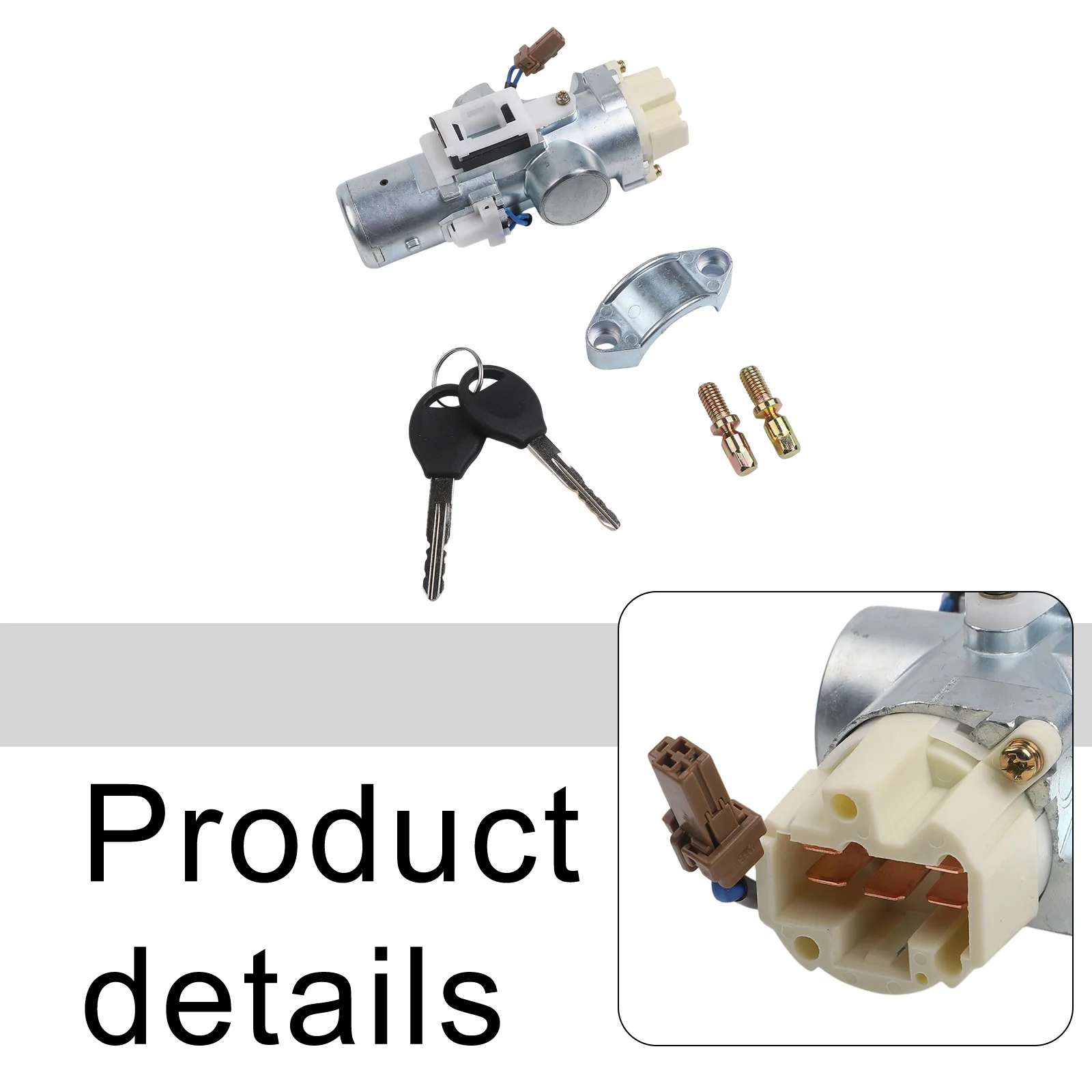 

Key Cylinder Ignition Lock Switch Vehicle Ignition Repair As Shown Plastic Metal Construction Easy Installation Includes 2 Keys