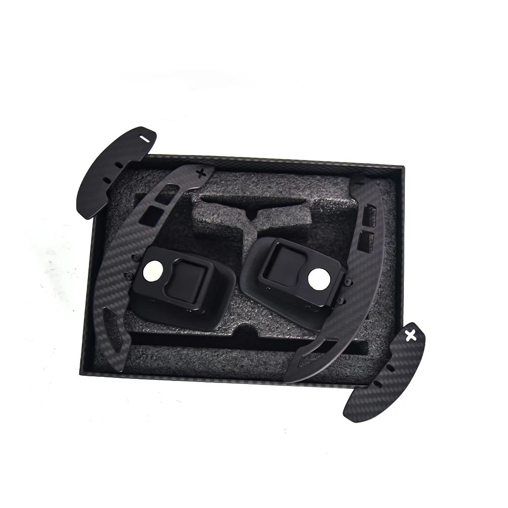 Magnetic Carbon Fiber Paddle Shifter Extensions for Chevrolet Corvette C6